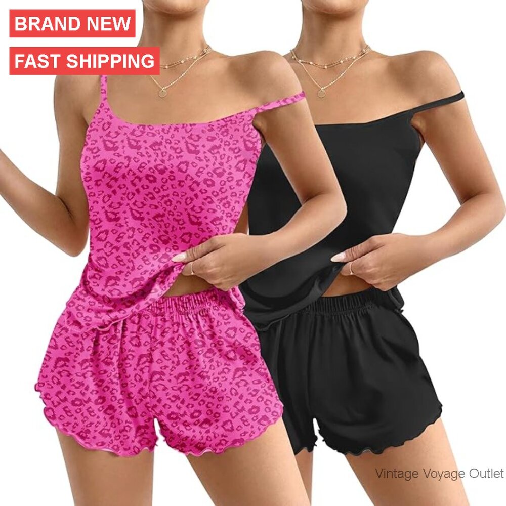 Medium Cami Pajama Set 2 Pack Polyester Spandex L… - image 1